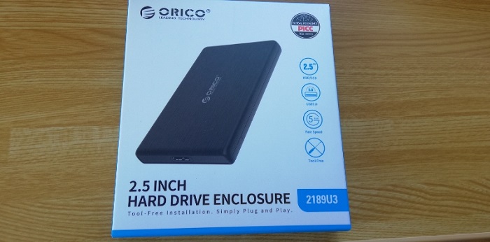 orico2.5inch hard drive enclosure